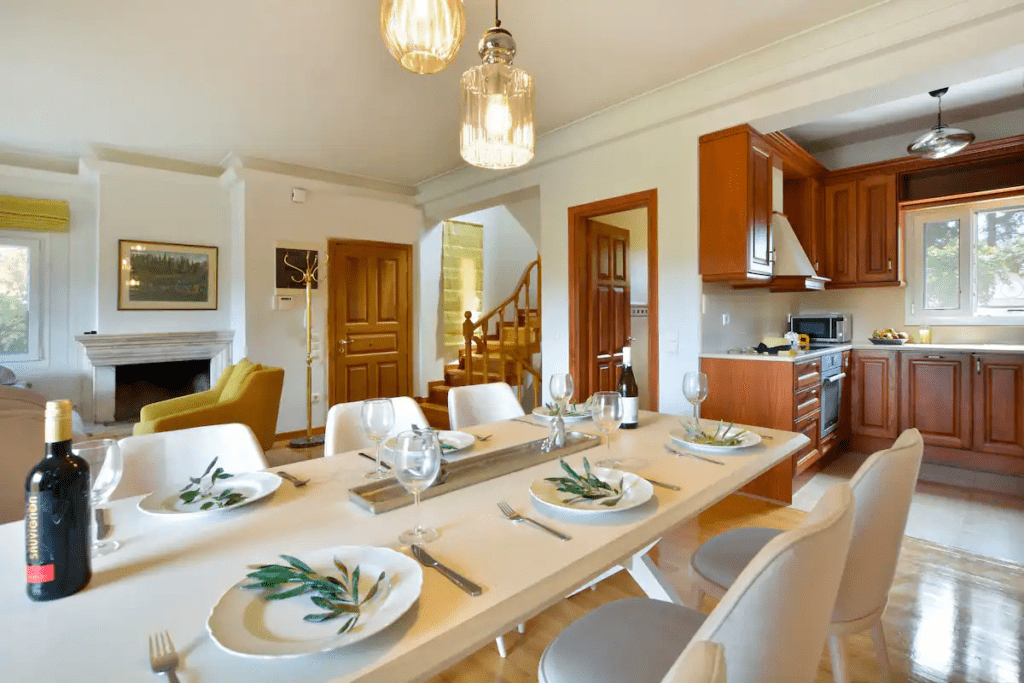 bella dassia kitchen and livingroom the table view